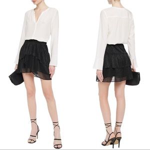 Last Chance- IRO Tiered Metallic Mini Skirt